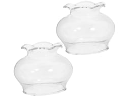 Conjunto De 2 Peças De Vidro Para Candeeiros De Óleo, Acessórios Decorativos Transparentes Para Lareira Em Estilo Retrô.