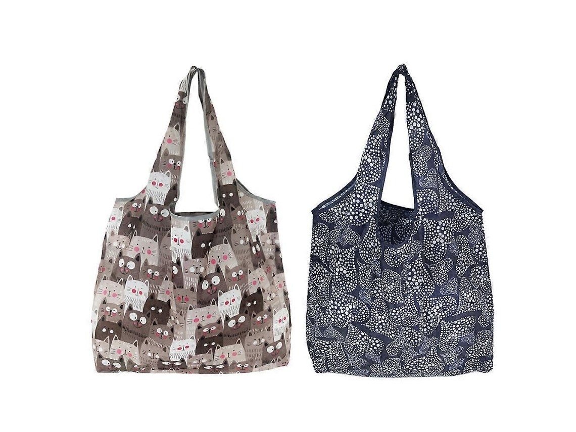 Pacote Com 2 Sacolas De Compras Dobráveis, Sacolas Ecológicas Reutilizáveis ​​para Vegetais E Compras Em Geral, Bolsa De Compras Feminina, Bolsa