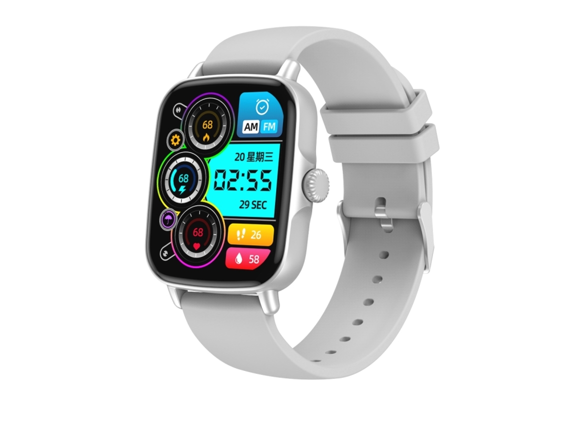 Pulseira Inteligente Com Tela Colorida De 1,69 Polegadas, Compatível Com Chamadas Bluetooth E Monitoramento De Frequência Cardíaca . Mdug (branca)