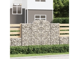 Vidaxl Cestos Gabião Arqueados 15 Pcs 200x50x140/160 Ferro Galvanizado