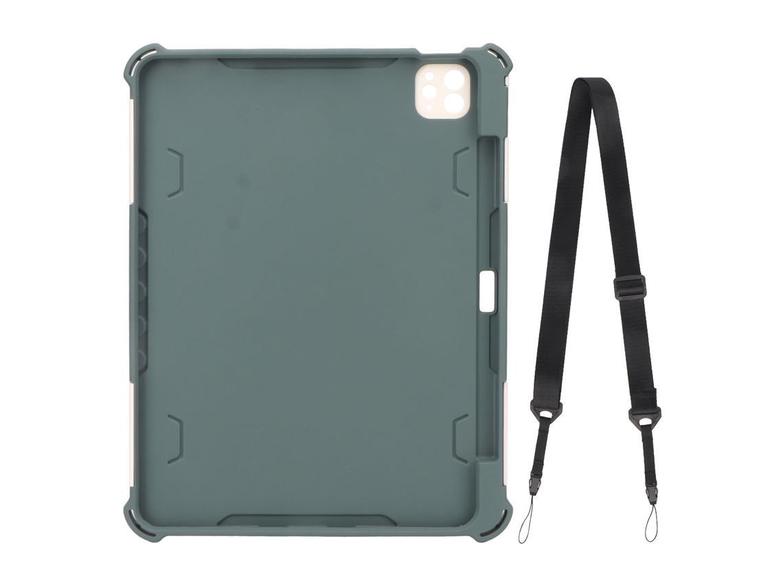 2026zentro-capa Protectora Para Tablet Ios Pro 11in 2022/2021 Case Anti-impacto Com Correia De Ombro Verde