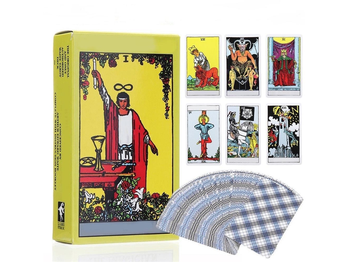 Business baralho de Tarot Clássico em Inglês com Guia 78 Cartas para Iniciantes Portátil Viagem