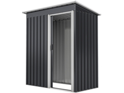 Galpão de Metal para Jardim 1,16 M² com Porta Deslizante, Telhado Inclinado e Bolsa S/MARCA