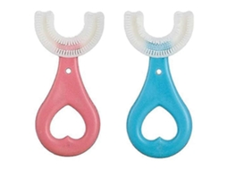 Escova de Dentes Infantil Manual U Treinamento Portátil Silicone para Bebê S GOKOCO