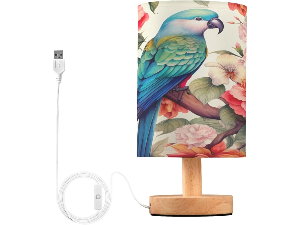 Lindo Abajur De Cabeceira Em Formato Pássaro Para Quarto, Luminária De Cabeceira Led, Luminária De Leitura Com Cúpula