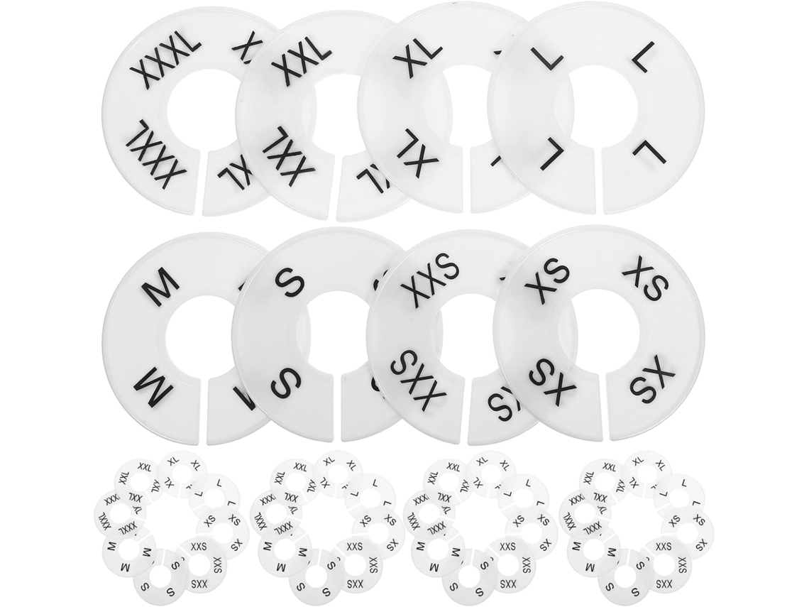 Conjunto 40 divisórias redondas de plástico branco GOKOCO