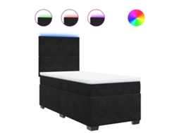 Box Spring Bed, Box Spring Beds Vidaxl Preto Veludo (90 X 200 Cm)