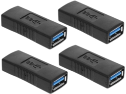 Adaptador Usb Duplo Fêmea Fêmea De 4 Peças Para Carregamento E Transferência De Dados Adaptador Usb Duplo Fêmea Fêmea De 4 Peças Para C Gokoco