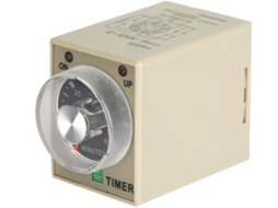 Relé Temporizador De Retardo Potência 24vdc Ah3-3 Com Configurações 6