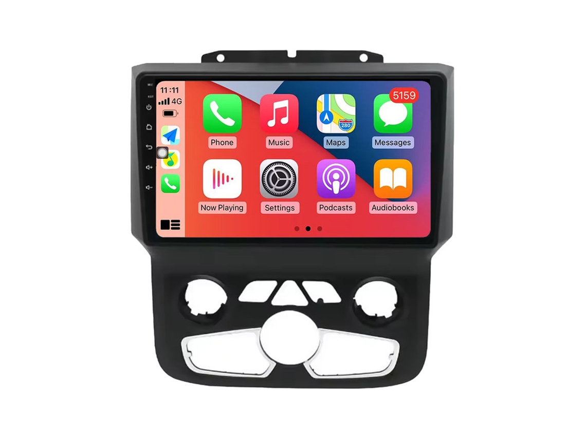 Auto Rádio Carro Bluetooth Autoradio 8GB RAM 128G ROM CarPlay Navegação GPS RoverOne para Dodge Ram 1500 2500 3500 2013-2019 AT