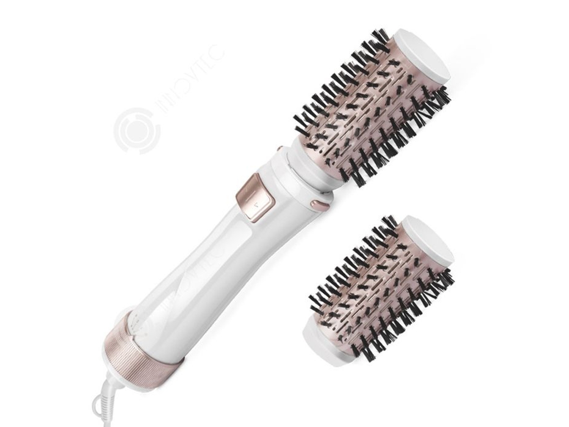 Escova sopradora 2 em 1 Inn 38x6,5x6,5 cm 1000 W 27000 rpm 220-240 V 3 níveis de temperatura ajustáveis Pente de ar quente Modelador de cachos Innovtec