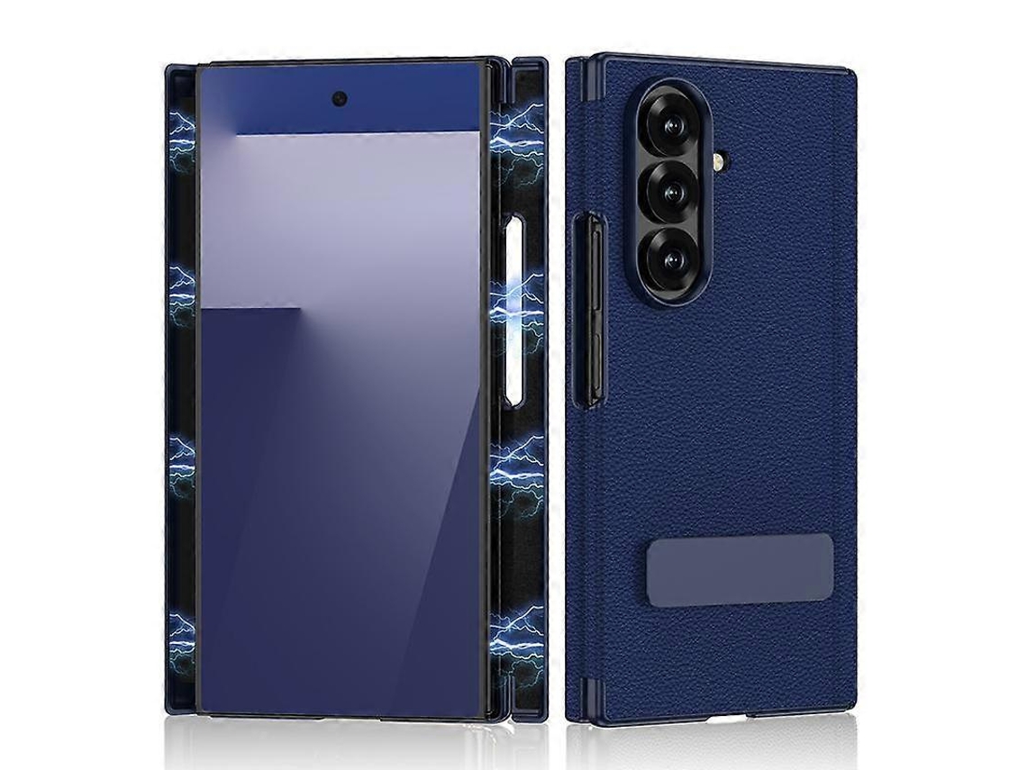 Capa De Celular Gkk Dobrável Magnética Em Couro Com Suporte Giratório De Uma Linha Para Samsung Galaxy Z Trifold