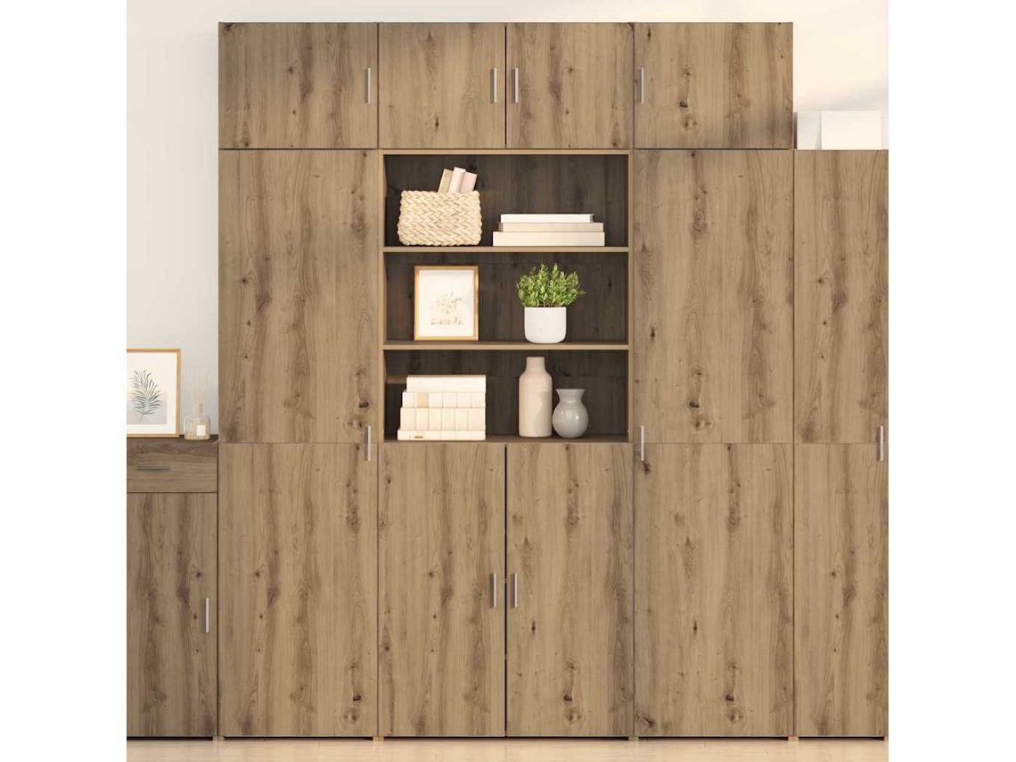 Vidaxl Armário De Arrumação Carvalho Artesanal 80 X 42,5 X 225 Cm