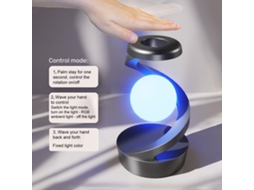Lâmpada de Mesa flutuante giratória com carregamento sem fio sensor de movimento RGB 600mAh com S/MARCA