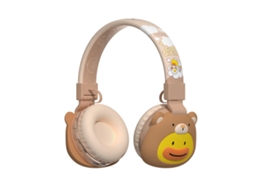 Fones De Ouvido Infantis Fofos Com Desenho Animado, Bluetooth, Sem Fio, Com Cancelamento De Ruído De 85db - Pato Do Sol
