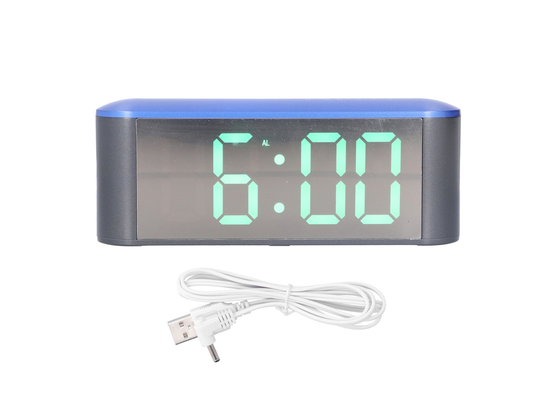 Relógio De Alarme Digital Com Display Led Grande E Estilo Elegante