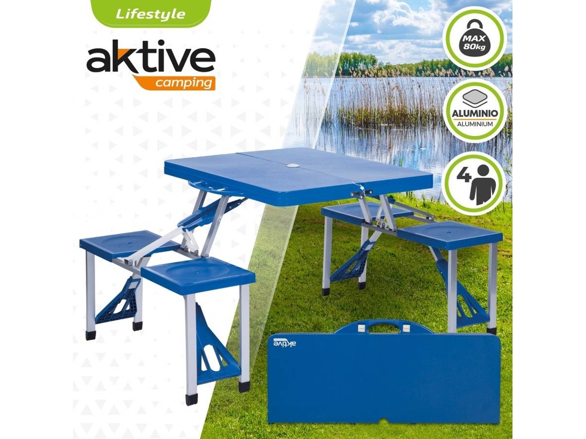 Mesa Ping-pong Dobrável De Camping Aktive - Azul - Mesa Aktive