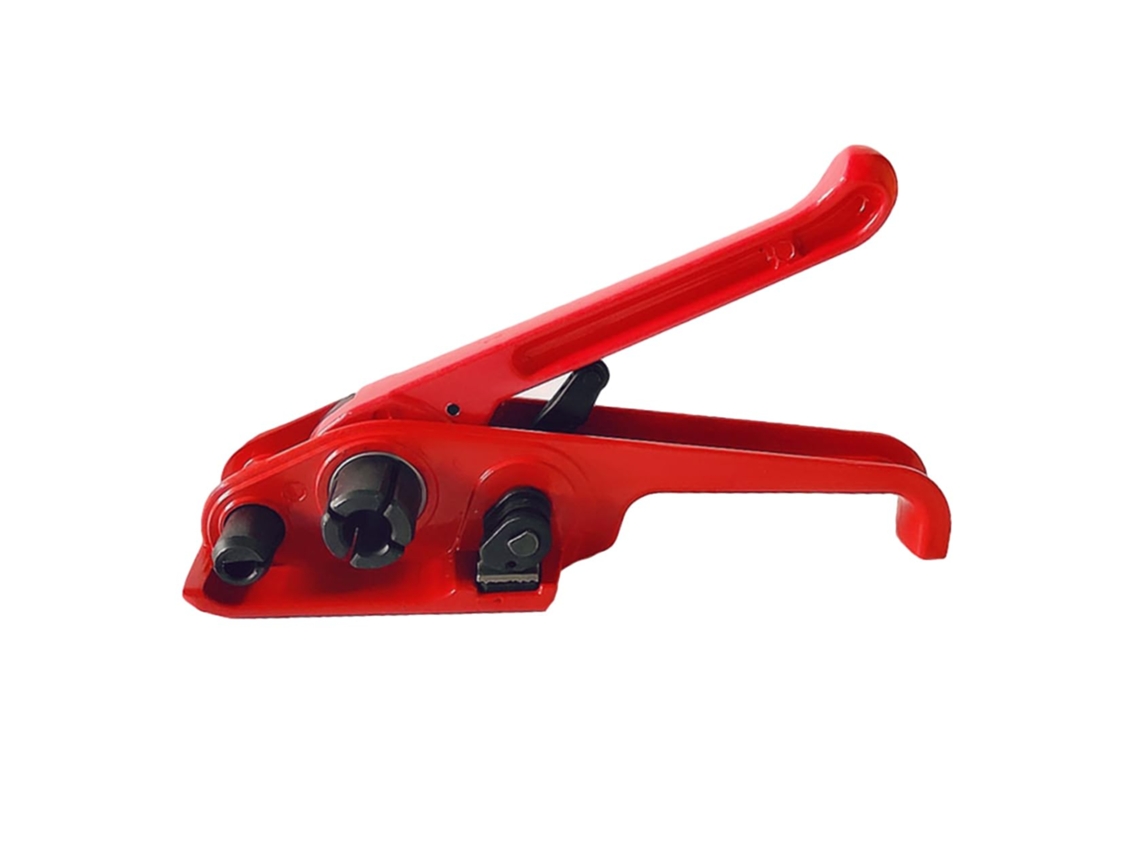 Máquina Manual de Cintar Plástico, com Tensionador de Correia Vermelha para Oficina, Escritório e Escola. SFUSHOS