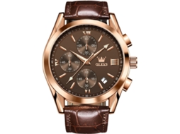 Lurelia Relógio Masculino, Movimento De Quartzo, Data/calendário, Luminoso, 9 Mm, 0,35 Polegadas, 38 Mm, 1,49 Polegadas, 8,66 Polegadas, 20 Mm, Couro