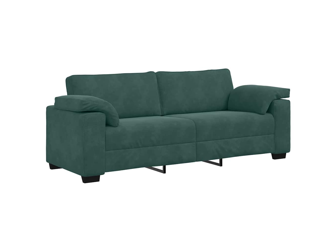 3-seater Sofa, 3-seater Sofas Vidaxl Verde Veludo (n/a)