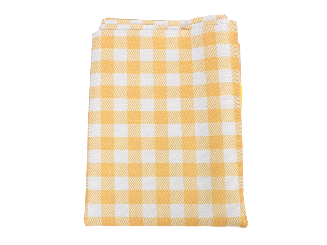 Picnic Blanket Water Proof Portable Multifunctional Camping Mat For Spring Outings Outdoor Activities Yellow Plaid 195 X 200cm / 76.77 X 78.74in