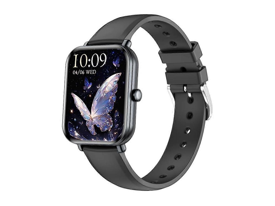 Smartwatch KM66 com tela colorida de 1,75 polegadas e pulseira de silicone, compatível com chamadas Bluetooth. Ly Ebike