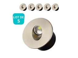 Conjunto de 5 Manchas de Parede Redonda de 3W 4000K HOROZ ELECTRIC
