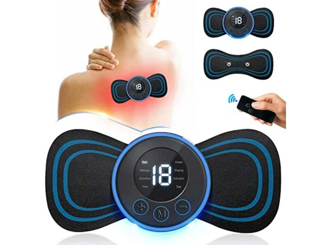Massagem Ems Para Costas, Pescoço E Ombros - Sem Fio Azul