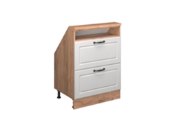 Móvel Sob Medida Linha R VICCO 60cm com 2 Gavetas Branco Campestre e Carvalho Dourado