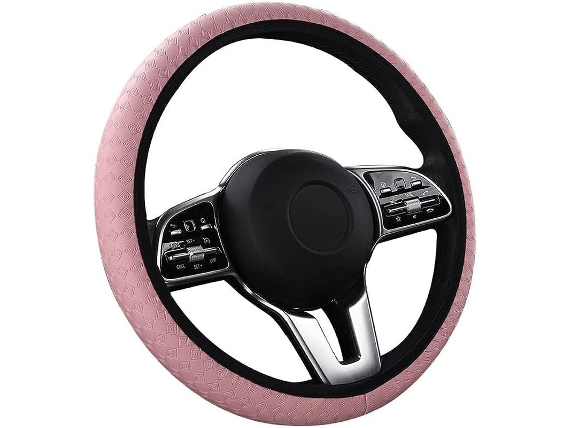 Capa universal antiderrapante para volante em couro sintético, para carros sem aro interno.