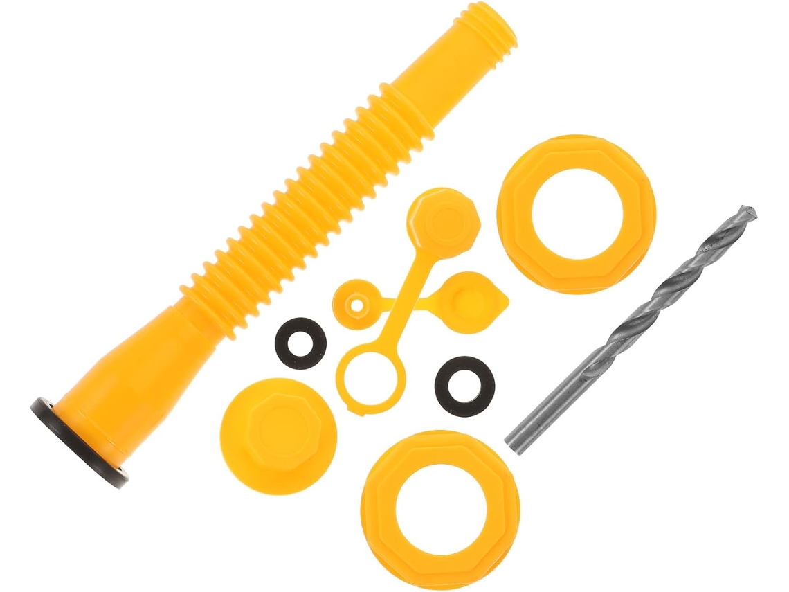 Conjunto De Tampas Plástico Amarelas Para Tambores Com Broca 8mm, Duráveis E Versáteis Para Proteção De Bicos Ventilação