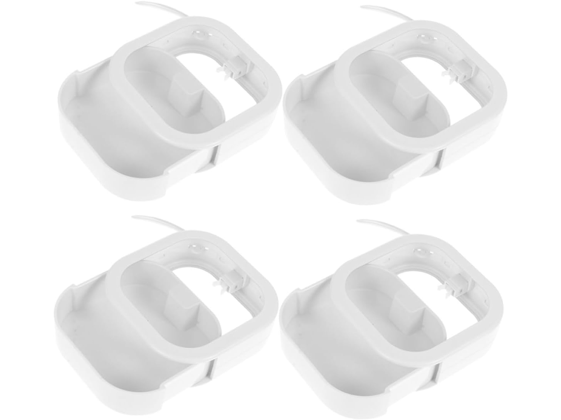Caixa Organizadora Branca Para Elásticos E Pulseiras, Conjunto De 4 Peças, Feita De Abs E Tpe.