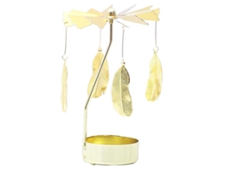 Suporte de vela giratório LINJOU, conjunto de candelabro dourado, casamento