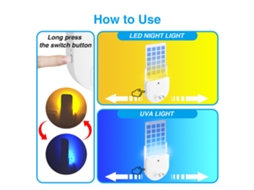 Capturador de Insetos Plug-in com Luz Roxa e Pads