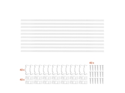 Perfil de Alumínio para Faixa Led 2 M, Pacote com 10 Peças, Angular, Instalação em Cantos, Difusor Opalino, Tampas Extremidade e Clipes Montagem