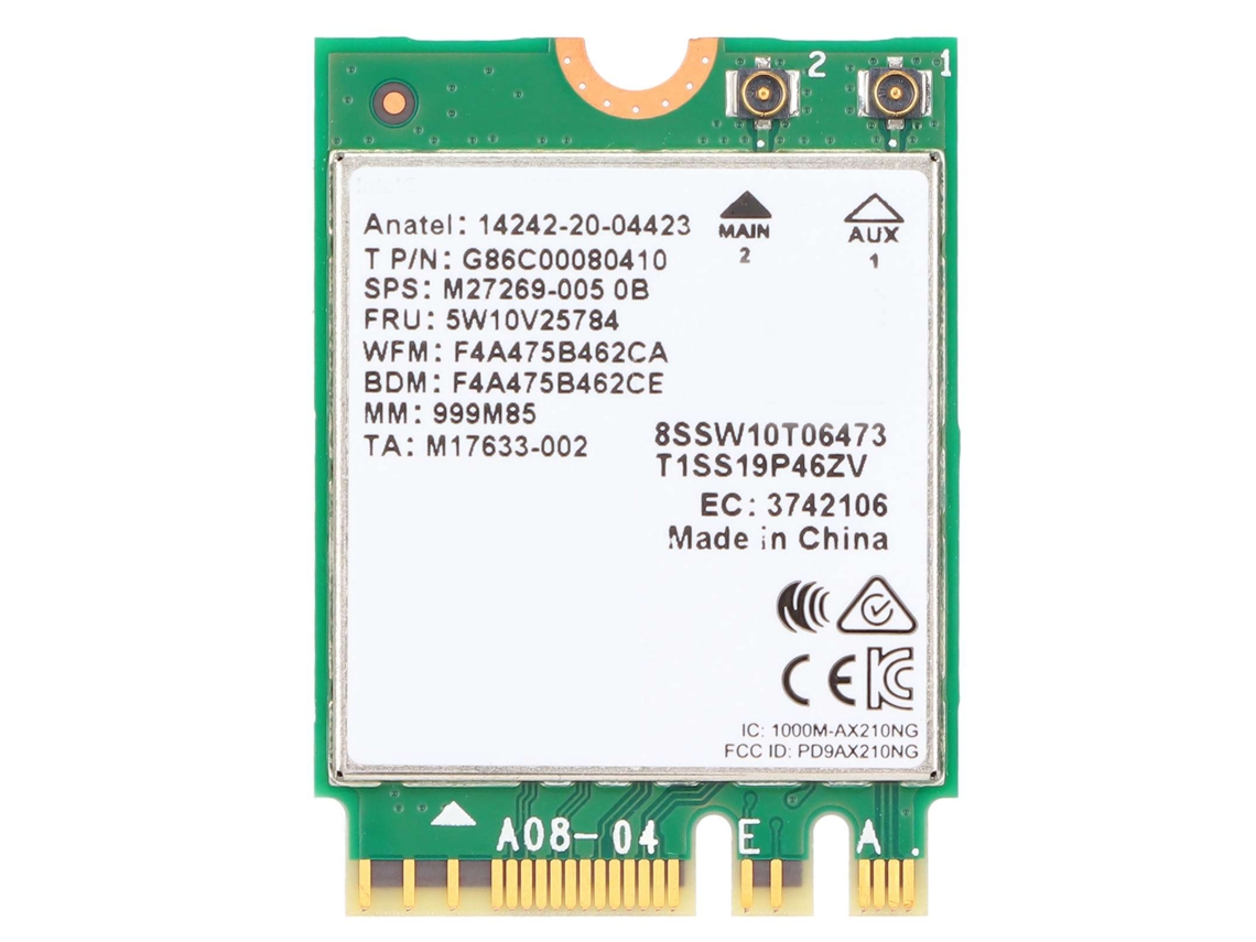 Placa Sem Fio 2.4ghz 5.8ghz Banda Dupla Wifi 6e 3000mbps Adaptador De Rede Ngff M.2