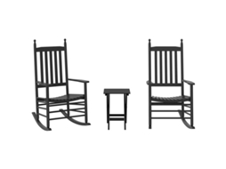 Rocking Chair, Rocking Chairs Vidaxl Preto Madeira