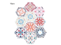 10pcs Autocolante Decorativo de Telha Hexagonal Anti derrubamento À Prova D'água | S/MARCA