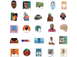 50 Adesivos Do Frank Ocean, Adesivos De Vinil À Prova Dágua Do Cantor De Hip Hop Americano Para Meninas, Adolescentes E Adultos. Brilvibera