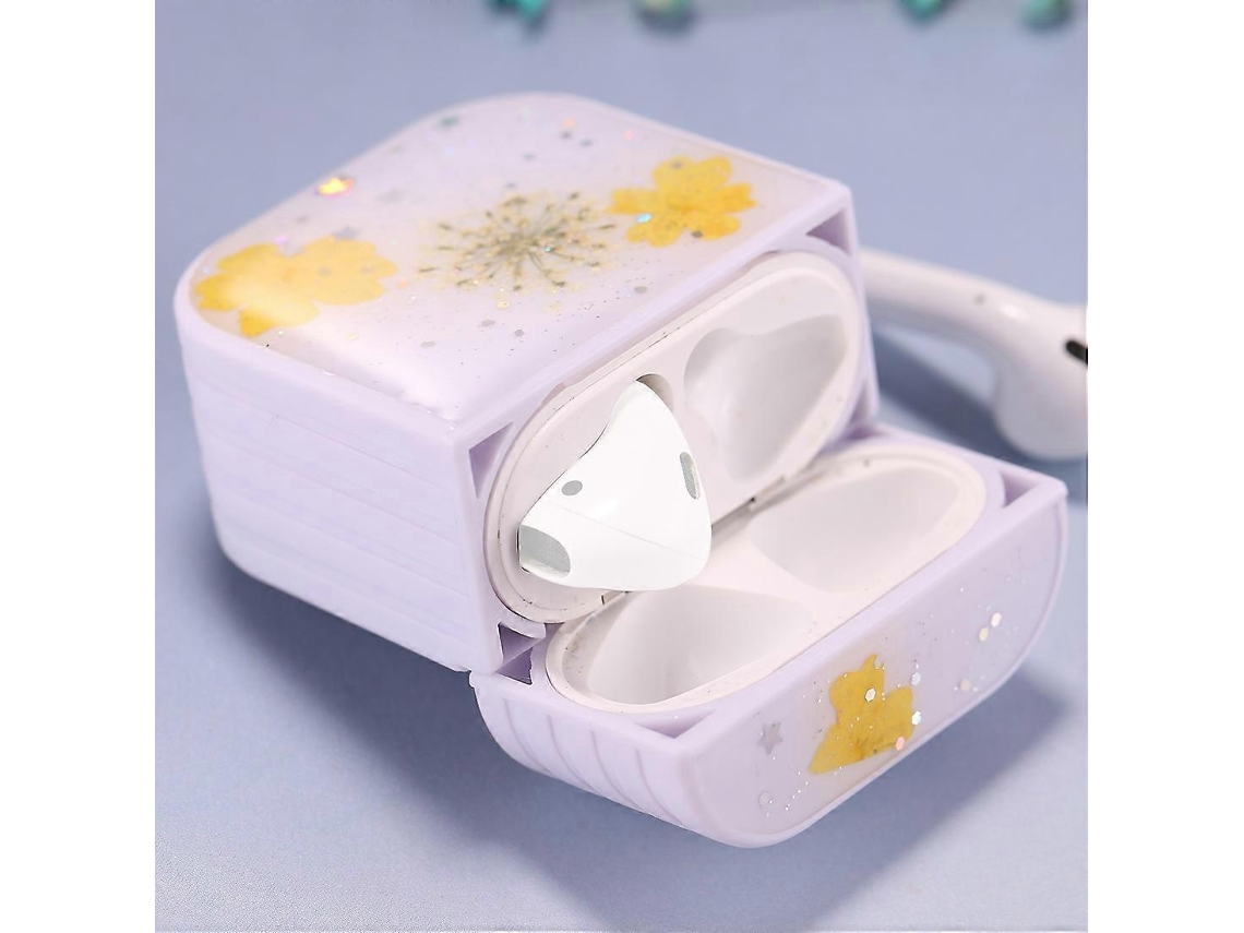Capa Protetora para Airpods Fones de Ouvido Sem Fio 1/2 com Estampa Floral Feminina. GIECY