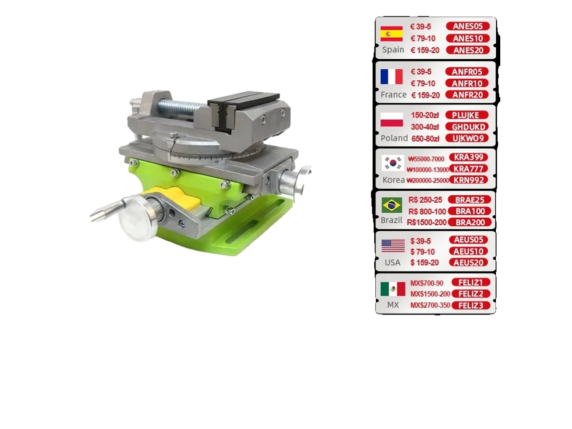 Mesa De Trabalho Para Fresagem E Perfuração, Base Rotativa De Precisão, Construção Em Liga De Alumínio Oem