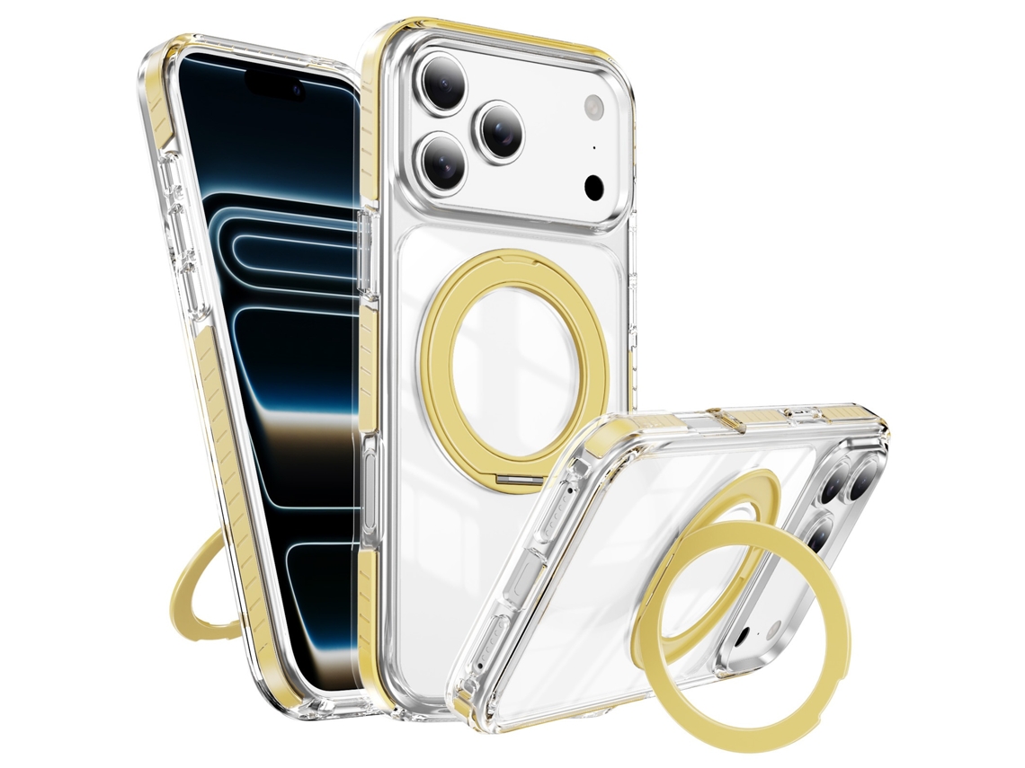Elysve Capa Para Iphone 17 Pro Max Com Magsafe E 360° Suporte (laranja)