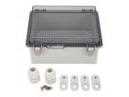 Waterproof Dustproof Abs Junction Box With Hinged Shell Clear Cover Grey