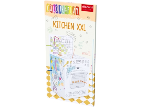 Livro De Colorir Cozinha Espacial Xxl Para Crianças Monumi