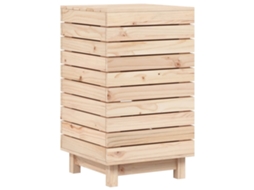 Cesto de Roupa Suja VIDAXL Marrom Madeira 44X44X76 Cm