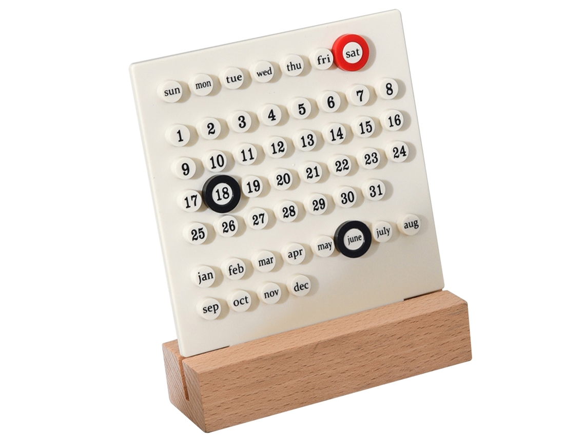 Calendário perpétuo infantil de madeira DIY | S/MARCA