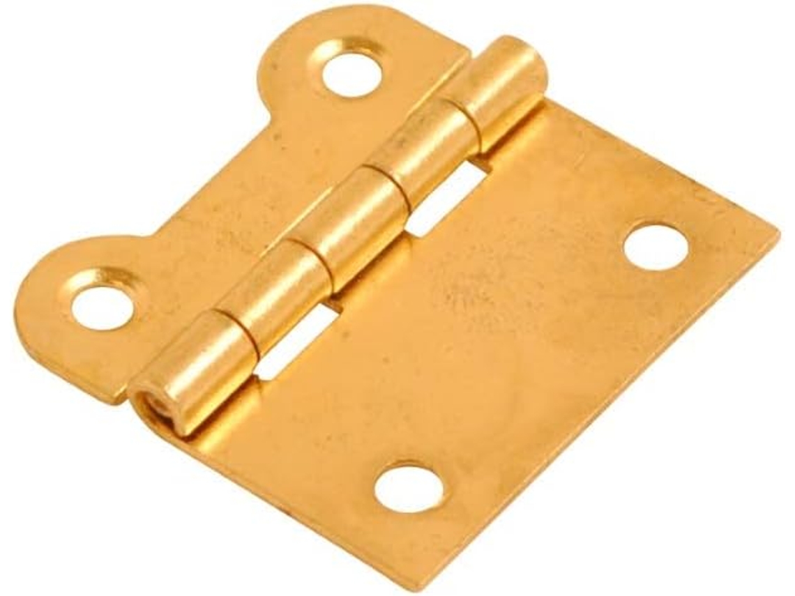 Conjunto De 3 Dobradiças Planas Para Portas Em Latão Cromado, 38 Mm X 37 Mm