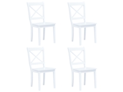 Dining Chair, Dining Chairs Vidaxl Branco Madeira (n/a)