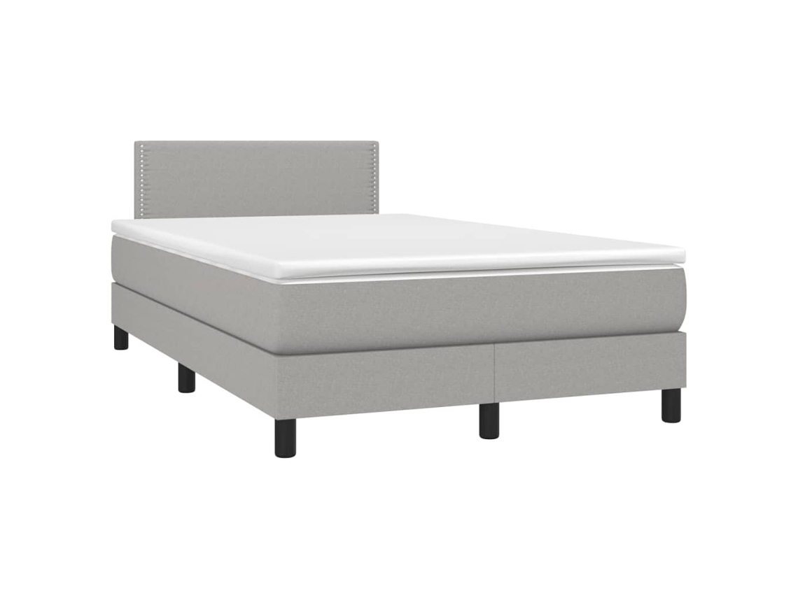 Cama Boxspring com Colchão 120x190 cm Tecido Cinzento Claro MAISON EXCLUSIVE