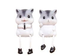 Painel Decorativo Carro Hamster Cinza 12.5cm
